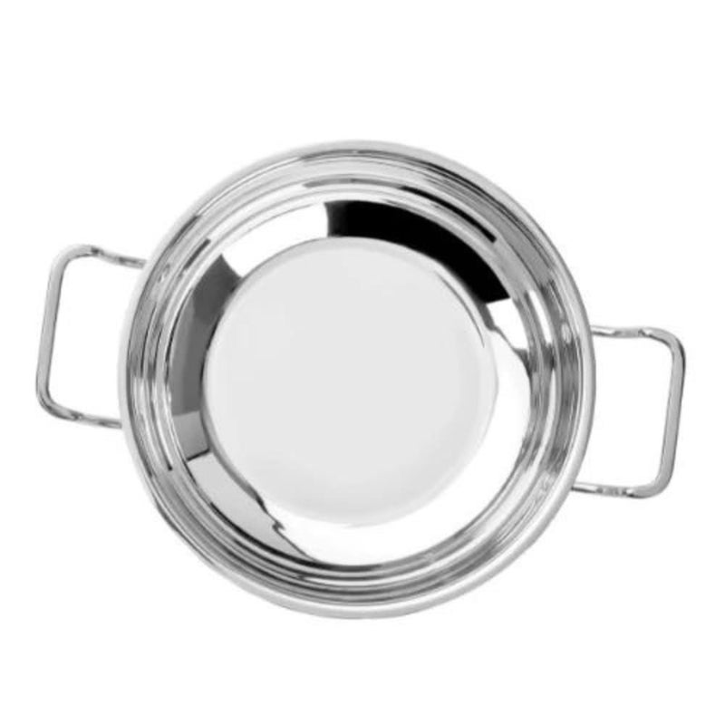 DONIV Majestic Stainless Steel Sandwich Bottom Kadai with Lid 24 cm32 LTR Capacity Heavy Bottom Side Handles Kadai for Cooking Induction Gas Base ISI Certified 5 Years Warranty Pack of 1 - Image 5
