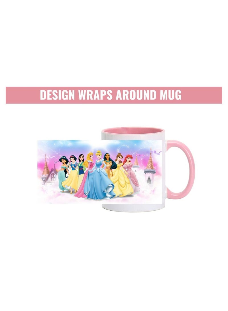 إم إي سي مج بتصميم مطبوع على شكل أميرات ديزني ملفوف حول مج بمقبض وردي 11 أونصة - Image 3