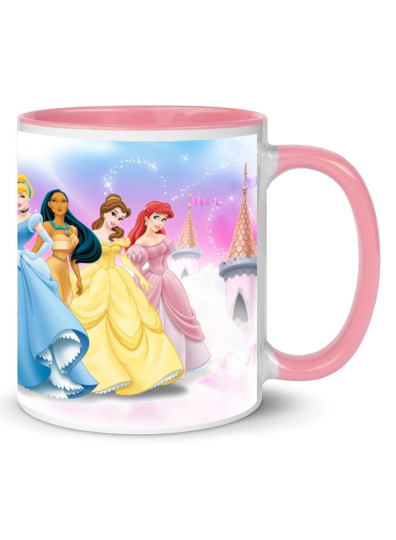 إم إي سي مج بتصميم مطبوع على شكل أميرات ديزني ملفوف حول مج بمقبض وردي 11 أونصة - Image 2