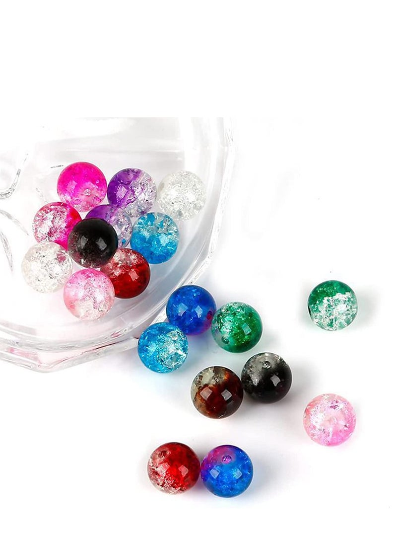 SYOSI 450 قطعة خرز لؤلؤ لصنع المجوهرات، لؤلؤ زجاجي دائري ملون مفكوك لصنع المجوهرات 15 لون مختلط - Image 4