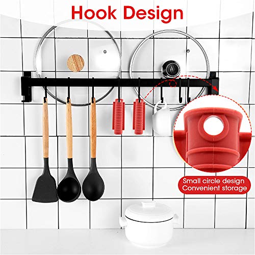 AHIW Silicone Assist Hot Pan Handle Holder Hot Skillet Handle Covers Pot Holder Sleeve Cast Iron Skillets Nonslip Heat Resistant for Enameled Griddles Casserole Frying Pans Cookware(4PACK) (Red) - Image 5