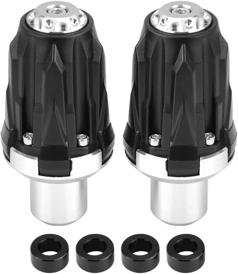 1 Pair 10mm Motorcycle Exhaust Frame Sliders, Anti Crash Pad Falling Protector, Aluminum Alloy T6063 Crash Protection for Sport Bikes with 10mm Mounting Hole (Silver) - Image 1
