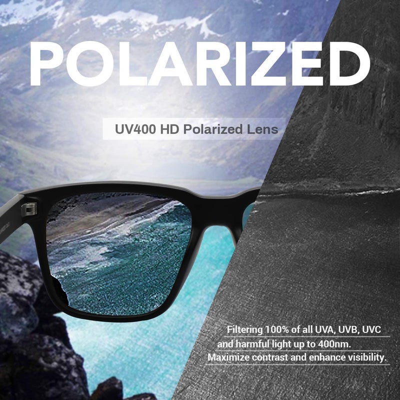 MAXJULI Polarized Sunglasses for Big Heads Men Women (fit xxl size),Black/Gray Lens, 59 mm - Image 4