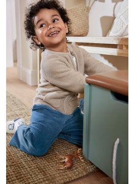 Tchibo Toddler Boys Textured Pull On Trouser, Blue  - Image 1