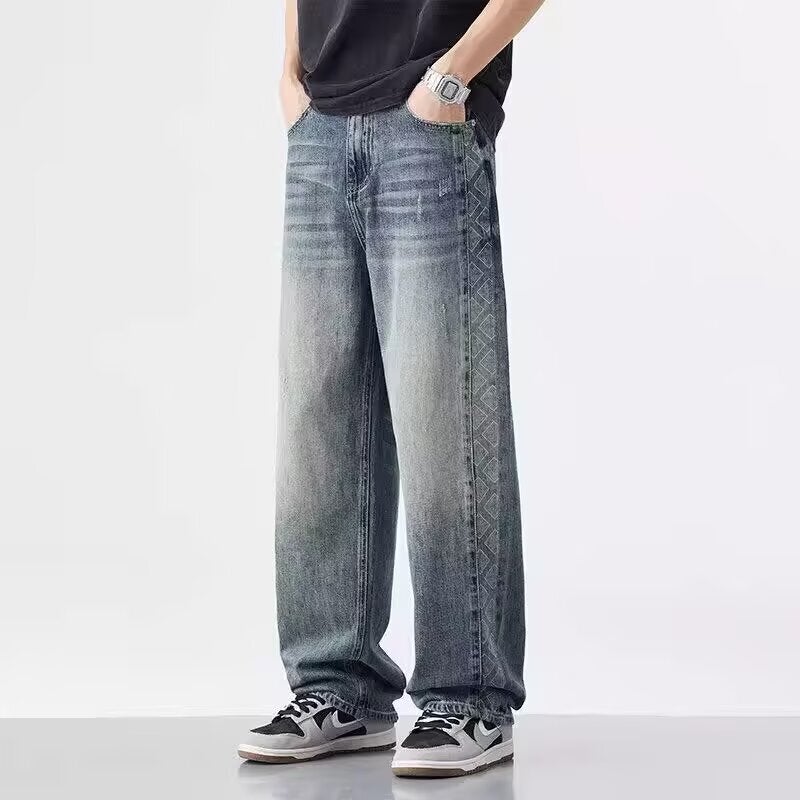 Unisex Classic Denim Jeans Loose Fit Daily Outdoor Wear - Image 1