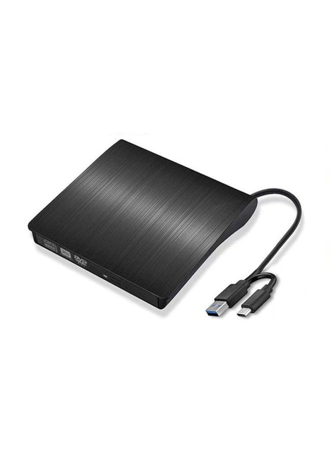 Brushed USB3.0 Type-c Dual Interface External Optical Drive Dvd/cd Burner Notebook Dvd Driver-Color:Dual-wire Usb+type C3.0 Dvd/cd Burning  - Image 1