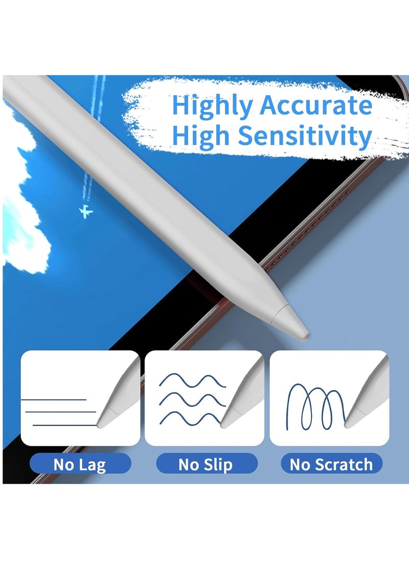 Generic - Stylus Pen for Touch Screens, iPad Universal Thin Tip with Magnetic Adsorption Compatible with iPhone - - Samsung - Android - Tablets and Other Screens White - Image 1