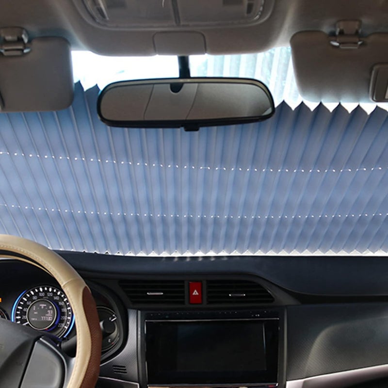 klarako Retractable Windshield Sun Shade for Car, Automatic Retractable Rear Car Shade Visor With Suction Cups, Sun Visor Protector Blocks UV Rays Keep Your Vehicle Cool, Fits Windshields Of Various (Purple) - Image 3