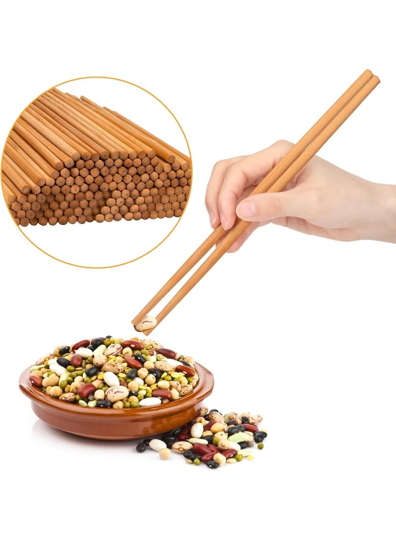 FALMER 100 Pieces Reusable Bamboo Chopsticks, 9.5 Inch Natural Uncoated Non-Slip, Large Lightweight Wooden Chopsticks for Home, Restaurants, Parties, Sushi, Noodles - Image 4