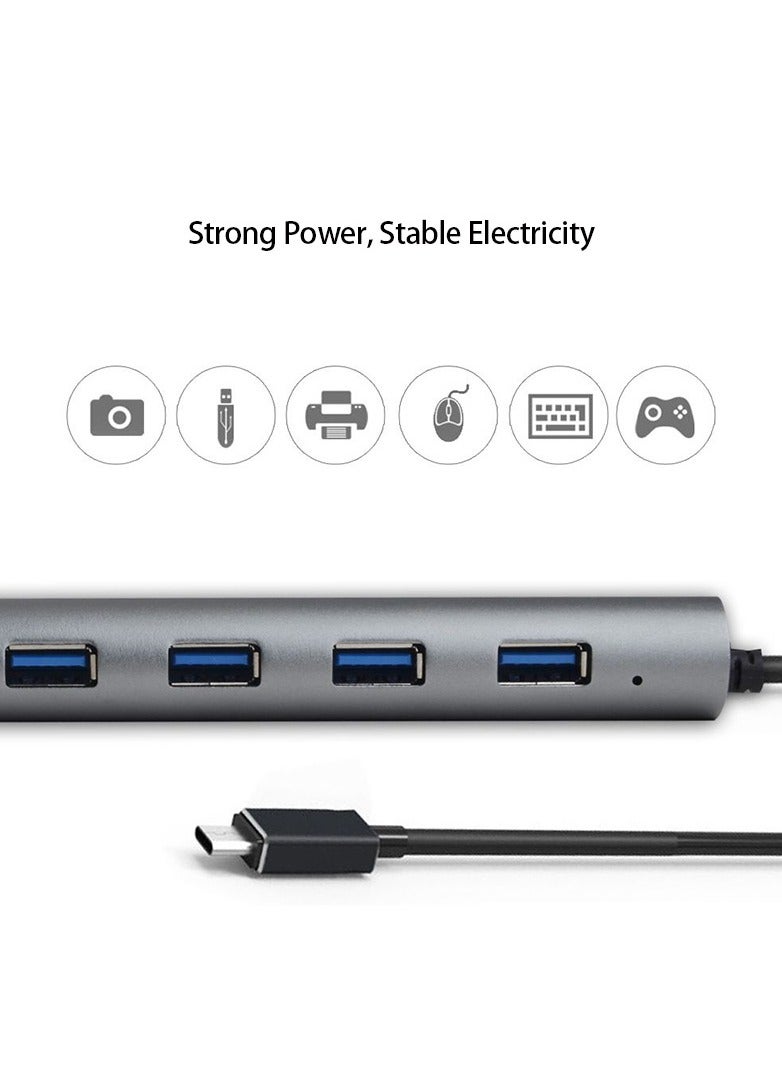 واف لينك محول Wavlink USB-C إلى USB 3.0 بـ 7 منافذ من الألومنيوم - Image 5