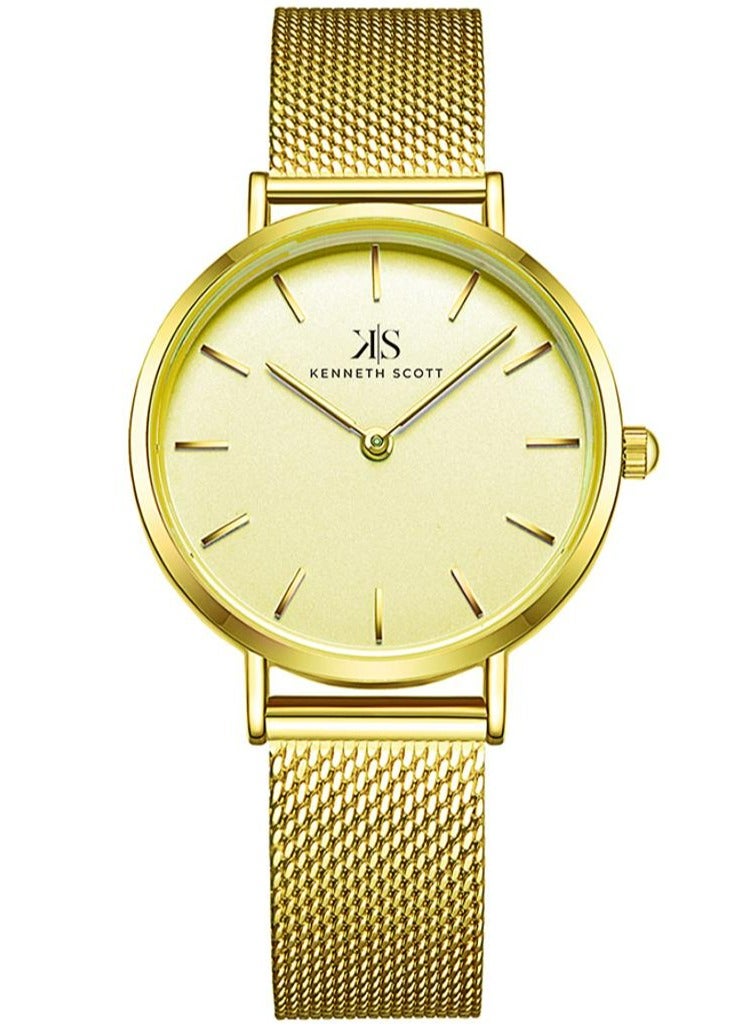 كينيث سكوت ساعة يد نسائية ستانلس ستيل بعقارب - - . مم - Image 1