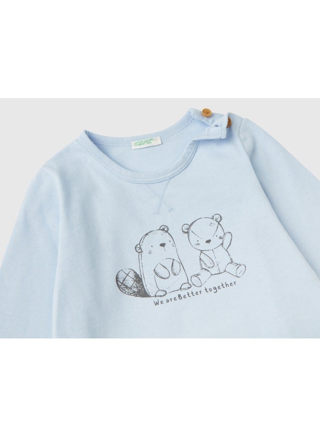 UNITED COLORS OF BENETTON Warm T-Shirt And Trousers Outfit - Image 2