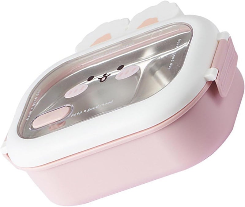 Genaric HOMERA Leak Proof Kids Lunch Box 1000 ml Stainless Steel Thermal Food Container with Divided Sections Airtight Lid Spoon Included Microwave Freezer Safe for School