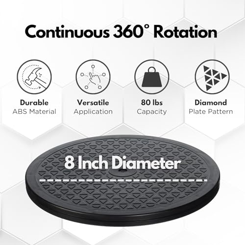 LapWorks 15-inch Heavy-Duty Swivel Base, Lazy Susan Turntable and Computer Monitor Stand, 360 Degree Rotation, Durable ABS Material, 150 lbs Capacity - Image 5