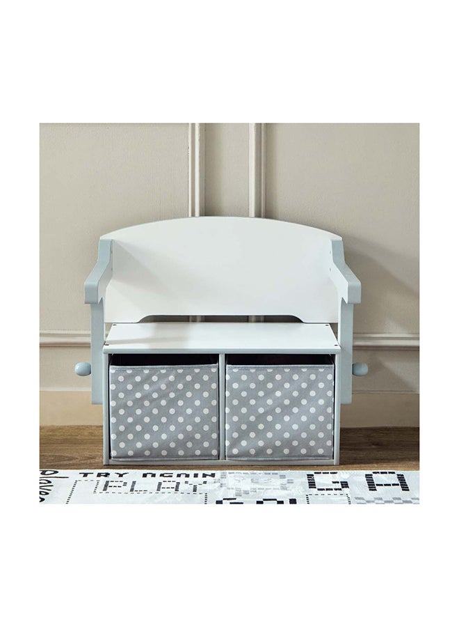 Home Box Vanilla Convertible Kids Toy Storage with Bench 60 x 54 x 34 cm - Image 2