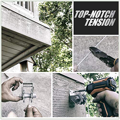 ColourTree مجموعة أدوات ColourTree لرافعة الظل مثلثية الشكل، سهلة التوتر، من الفولاذ المقاوم للصدأ العسكري 316 (رافعة + مجموعة أدوات + كابلات) - Image 3