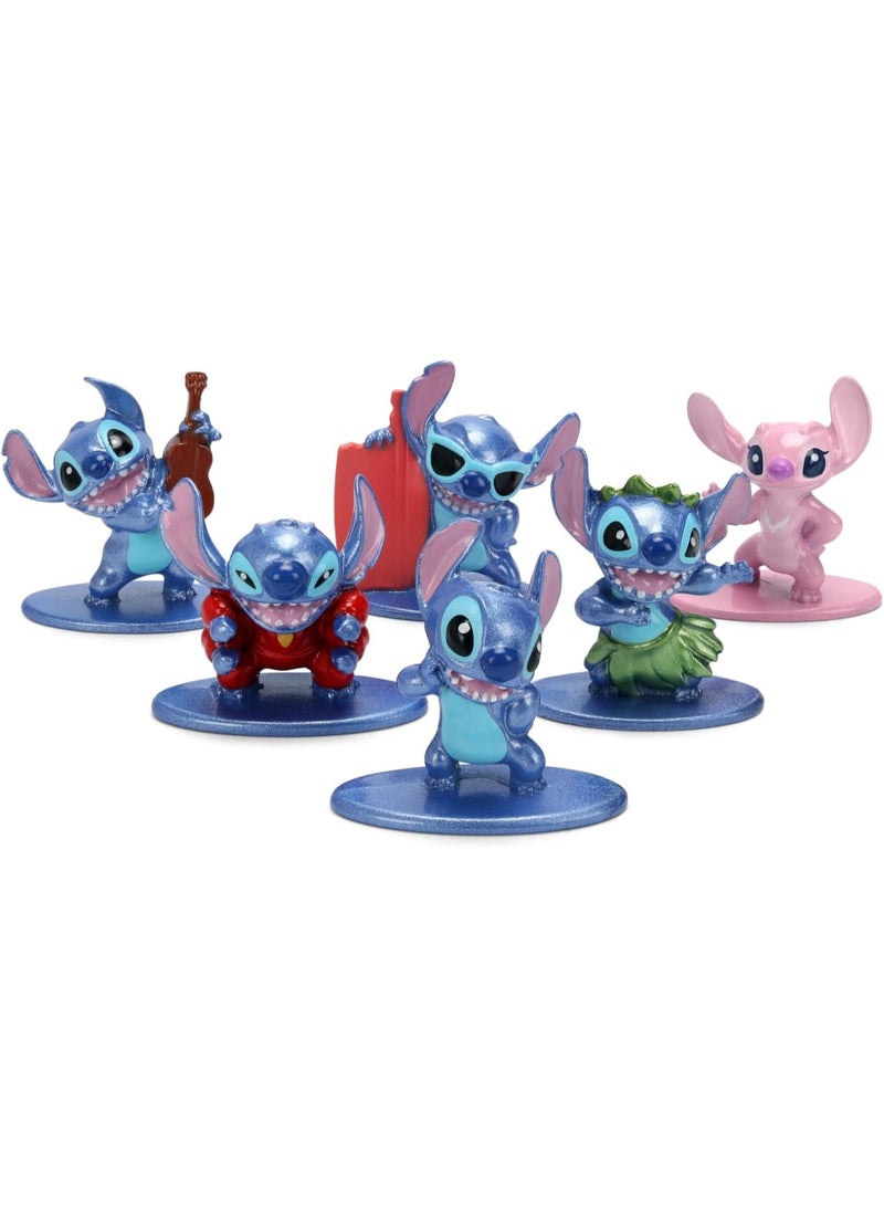 Jada Toys Set of 6 Metal Stitch Figures, 4 cm, Diorama with Stitch in Various Poses + Angel, Mini Collection, Disney Lilo & Stitch from 8 Years (201105003) - Image 4
