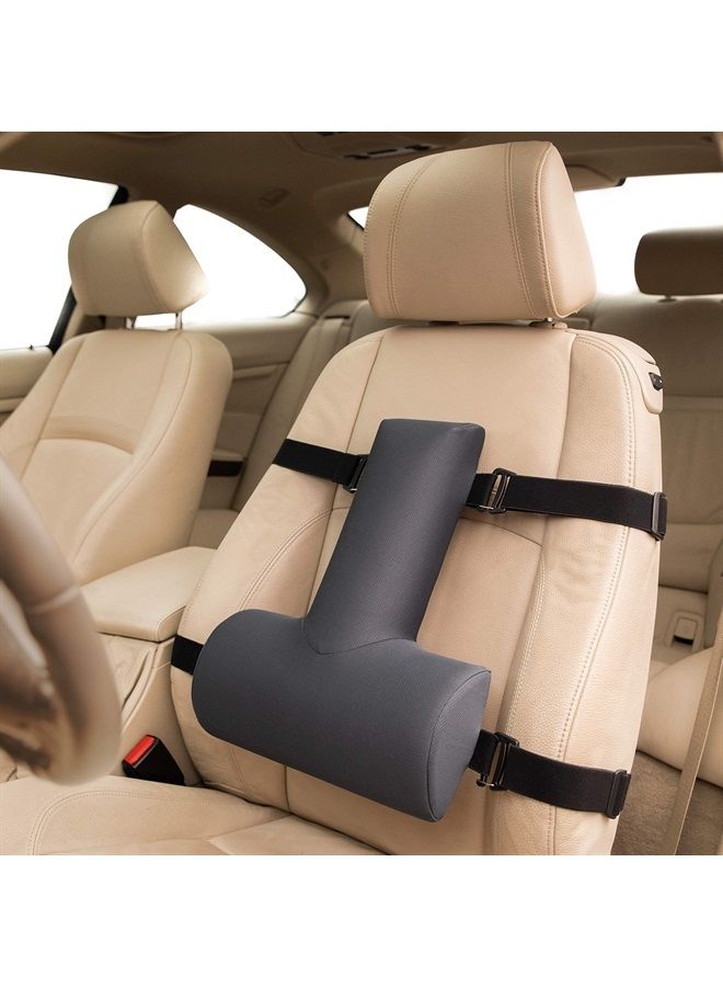 OPTP Thoracic Lumbar Back Support - Soft Cushion for Improved Sitting Posture and Upper/Lower Back Pain Relief for Desk Chairs, Car Seats and Airplanes