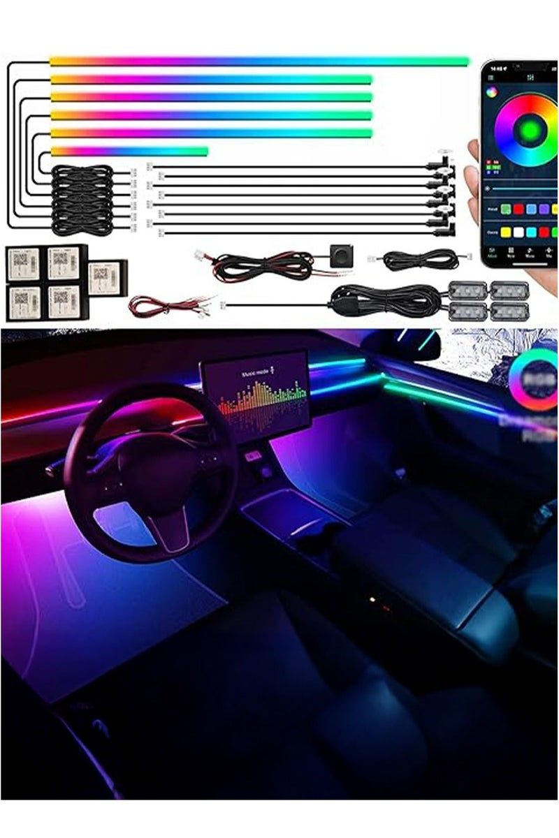 DLC مكنسة سيارة لاسلكية + واقي شمس قابل للطي مع حقيبة تخزين + شريط LED مرن 2م مع تحكم عن بعد وتطبيق - Image 4