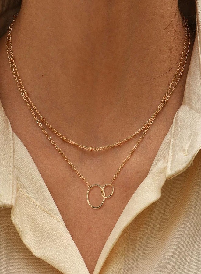 CHESKY Dainty Gold Necklace for Women, Trendy Gold Plated/Silver Plated Satellite Choker Necklace Thin Beaded Layered Choker Necklaces Discs Paperclip Chain Necklaces Womens Simple Jewelry, Brass, No - Image 3