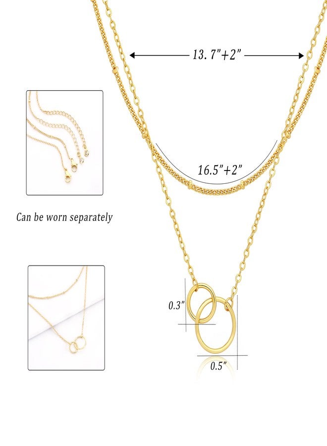CHESKY Dainty Gold Necklace for Women, Trendy Gold Plated/Silver Plated Satellite Choker Necklace Thin Beaded Layered Choker Necklaces Discs Paperclip Chain Necklaces Womens Simple Jewelry, Brass, No - Image 5