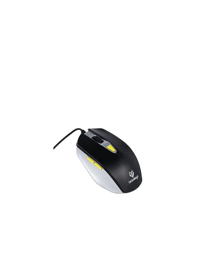 Gigamax Gigamax Gm3000 Mouse 6 Key 2400Dpi Gaming Mouse Usb - Black Silver - Image 2
