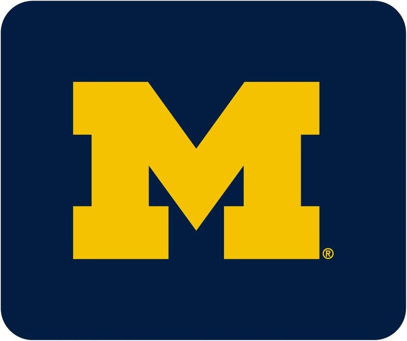 OTM Essentials University of Michigan Standard Fabric Mouse Pad, Desk Accessories, Standard Fabric Gaming Mouse Pad, Classic V3 - Image 1