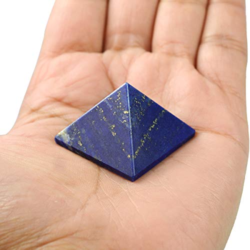 Crystu Natural Lapis Lazuli Pyramid for Reiki Healing and Crystal Healing Stone Pyramid Size 30-35 mm (Color : Blue) Pack of 1 pc - Image 1