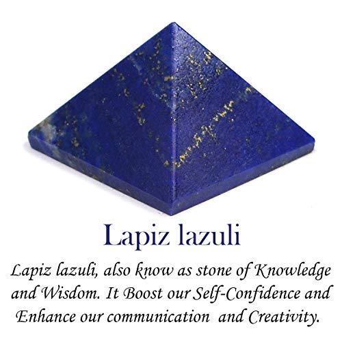 Crystu Natural Lapis Lazuli Pyramid for Reiki Healing and Crystal Healing Stone Pyramid Size 30-35 mm (Color : Blue) Pack of 1 pc - Image 4