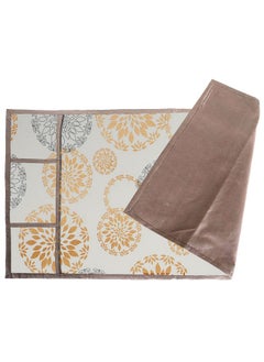 Kuber Industries Kuber Industries Rangoli Print Fridge Cover With Side Pockets|Fridge Top Cover|Refrigerator Cover|Washable Cotton Material|6 Utility Pockets (Cream)  - Image 4