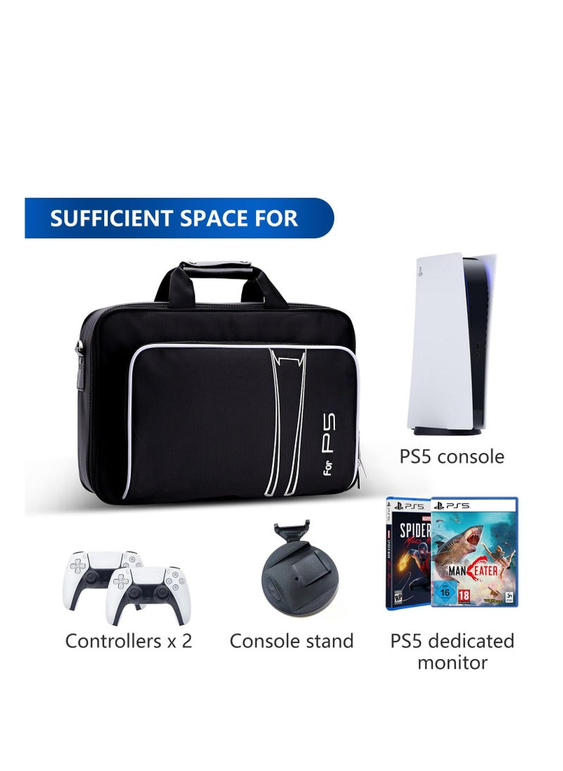Skycare Skycare Case Storage Bag, Carrying Case Compatible with PS5 Disc and Digital Edition, Travel Bag for Controller, Included Silicone Cover Skin Protector  - Image 2