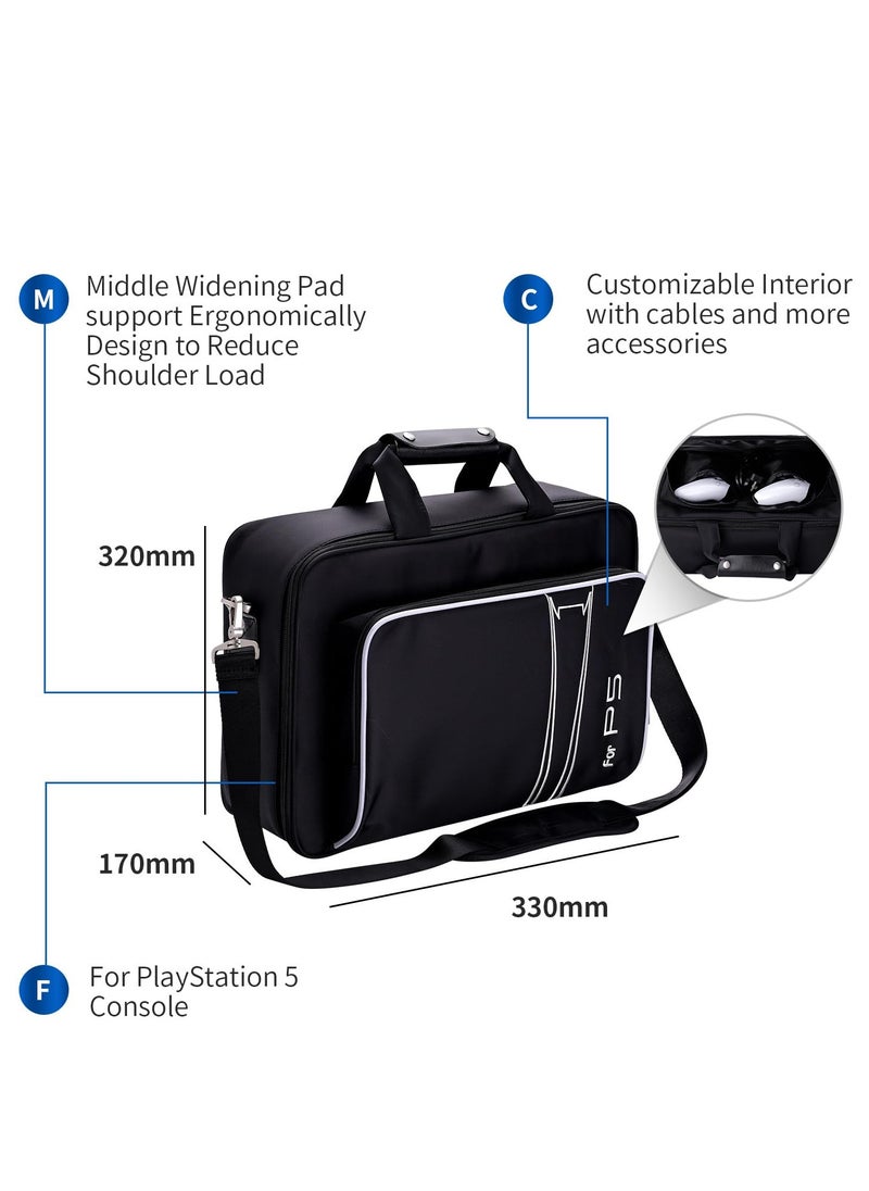 Skycare Skycare Case Storage Bag, Carrying Case Compatible with PS5 Disc and Digital Edition, Travel Bag for Controller, Included Silicone Cover Skin Protector  - Image 4