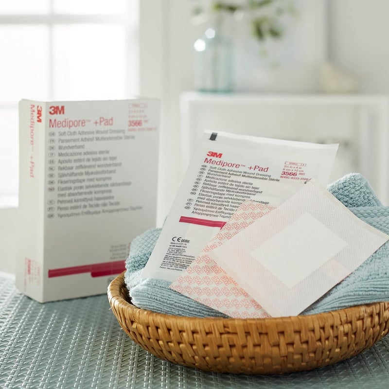3M Medipore Sterile Composite Dressing Rectangle 312 X 4 Inch 3566 50  Box - Image 5