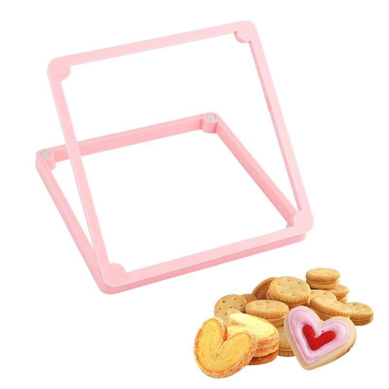 NICENEEDED Cookie Stencil Holder 472x472 inch Pink Plastic Cookie Decorating Tool