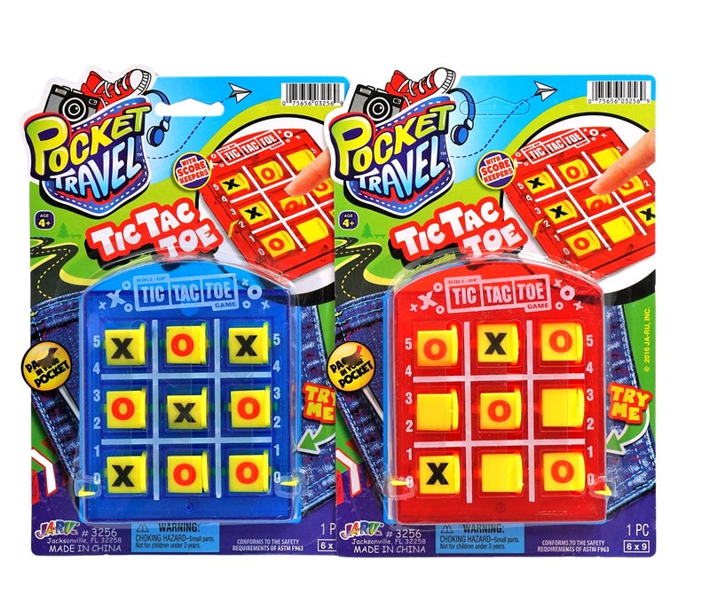 JA-RU Portable Tic Tac Toe (1 Pack) Classic Mini Board Games for Kids. Small Size Travel Games.Bulk Birthday Party Favor Stocking Stuffer. 3256-1A - Image 3