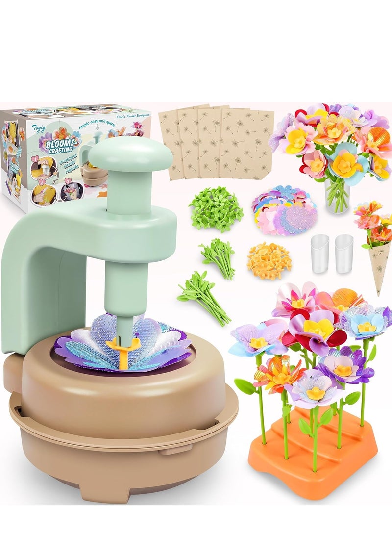 XICEN Fabric Flower Bouquets Toys, DIY Arts & Craft Kits Toys for Kids 3 4 5 6 7 8 9 10 Years Old, Bouquet Making Kit for Girls, Educational Montessori Activity Toys, Birthday Gifts - Image 1