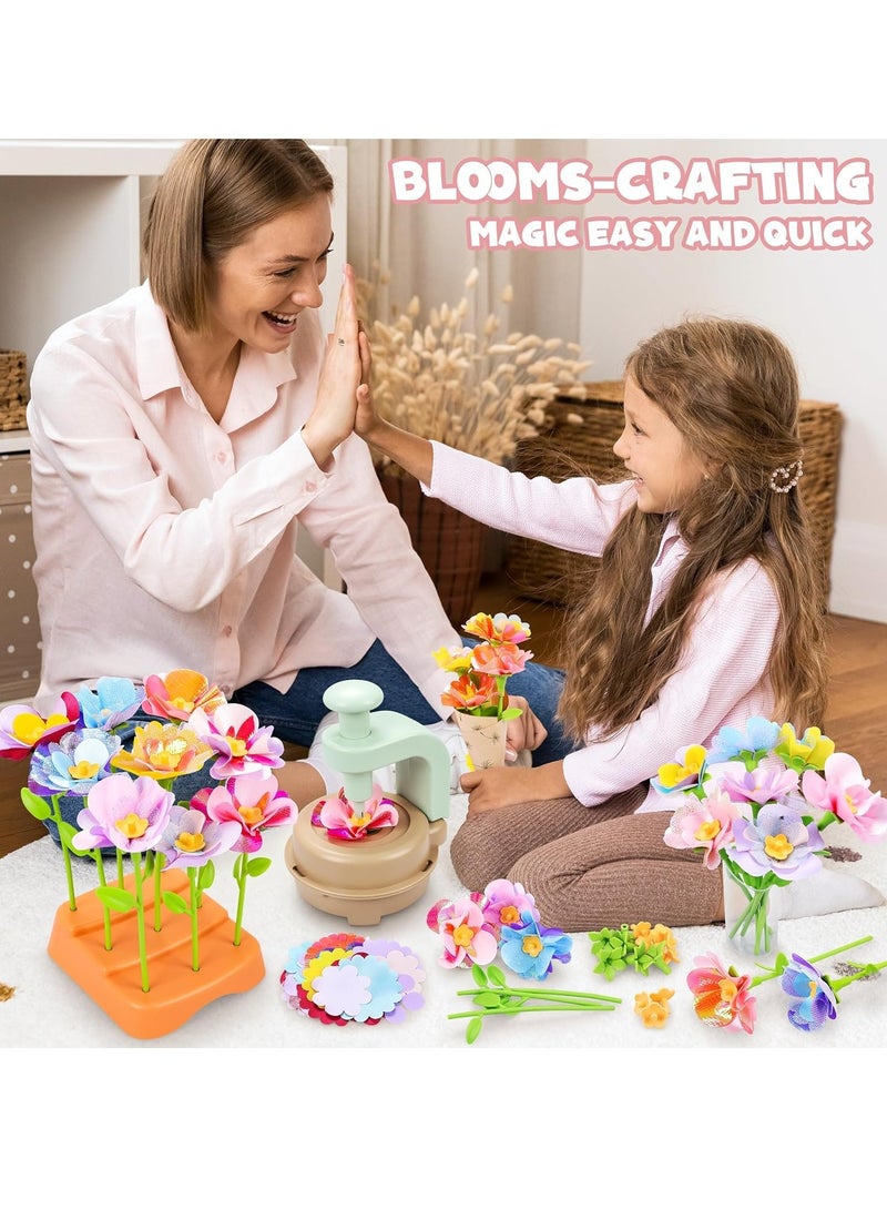 XICEN Fabric Flower Bouquets Toys, DIY Arts & Craft Kits Toys for Kids 3 4 5 6 7 8 9 10 Years Old, Bouquet Making Kit for Girls, Educational Montessori Activity Toys, Birthday Gifts - Image 3