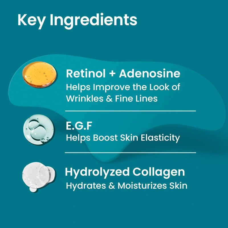 NURIVE Advanced Wrinkle Patches 20ct Smile Line, Frown Line Wrinkle Patches for Facial Korean Skin Care Face Wrinkle Tape Invisible Overnight with Retinol & Collagen (Large (Forehead)) - Image 5