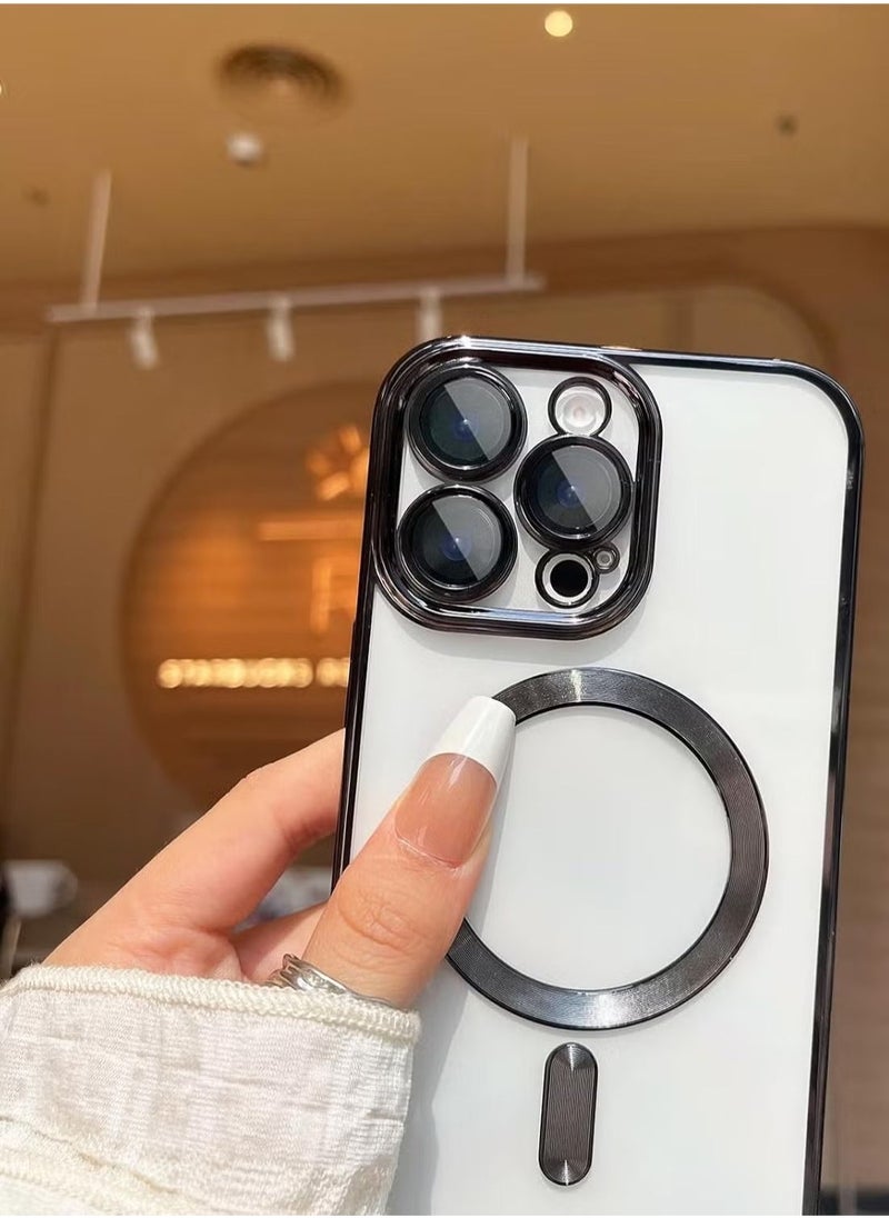 JAJEEK iPhone 16 Pro Max Magnetic Case – Compatible with MagSafe, Built-in Camera Protector, Soft TPU Anti-Scratch, Shockproof Slim Clear Case for iPhone 16 Pro Max (6.1 Inch) – Durable, Lightweight Protection - Image 3