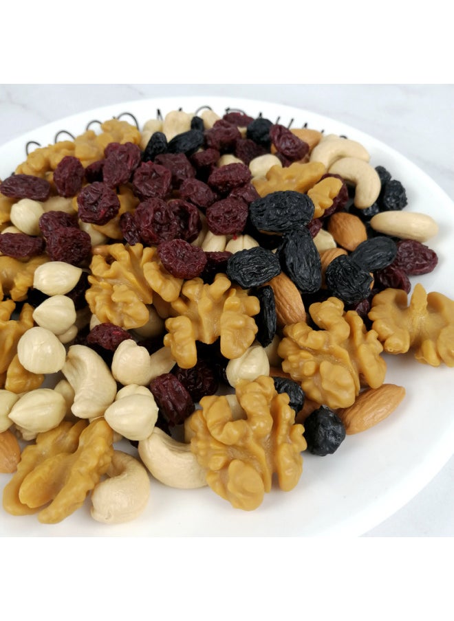 Simulation Nut Model Walnut Cashew Almond Grain Blueberry Blackcurrant Dried Fruit Plate Home Decoration-Color:The Whole Set Of Mix And Matches With 7 Plates + 1 Plate  - Image 3