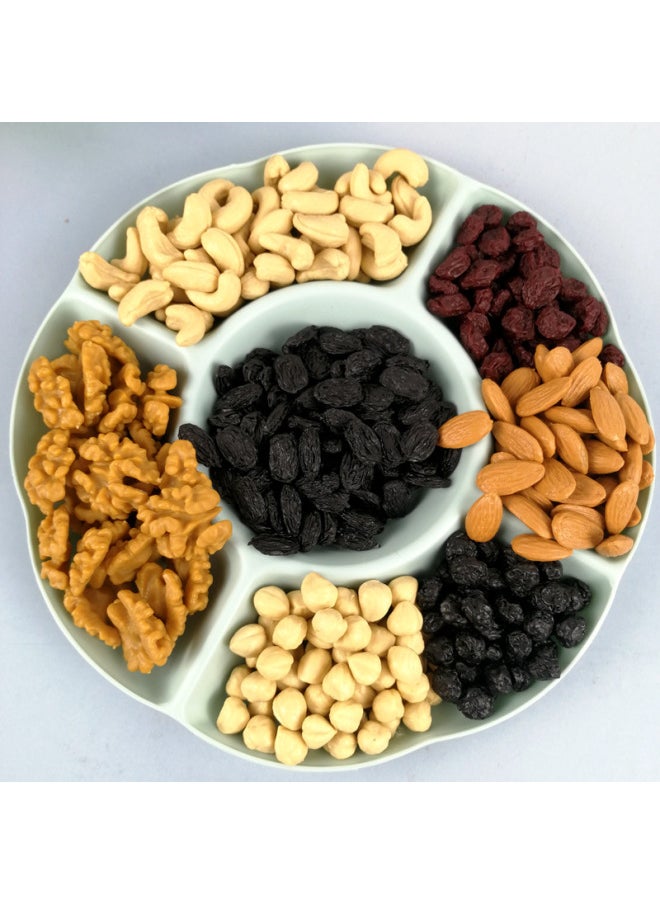 Simulation Nut Model Walnut Cashew Almond Grain Blueberry Blackcurrant Dried Fruit Plate Home Decoration-Color:The Whole Set Of Mix And Matches With 7 Plates + 1 Plate  - Image 2