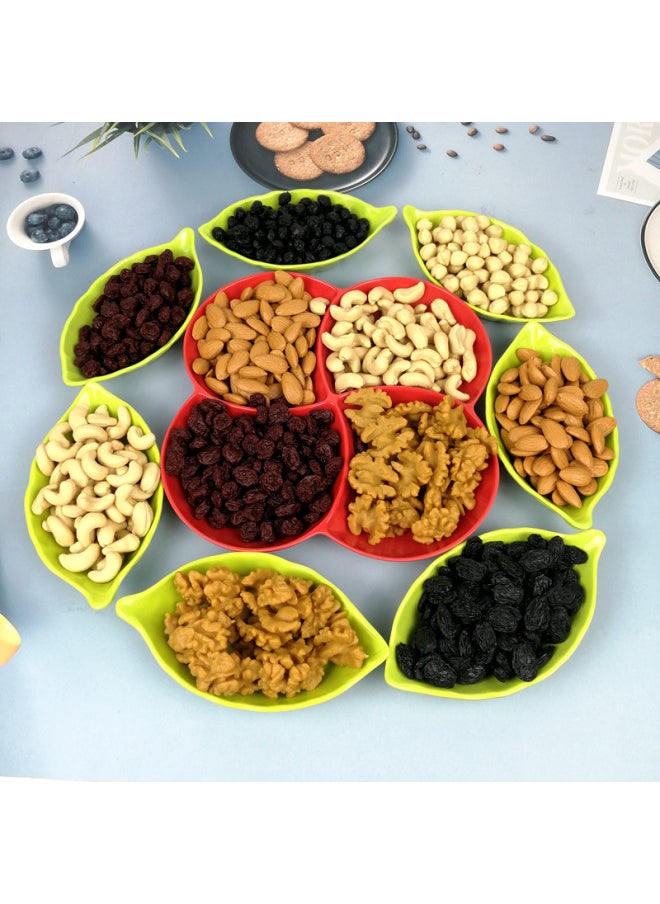Simulation Nut Model Walnut Cashew Almond Grain Blueberry Blackcurrant Dried Fruit Plate Home Decoration-Color:The Whole Set Of Mix And Matches With 7 Plates + 1 Plate  - Image 5