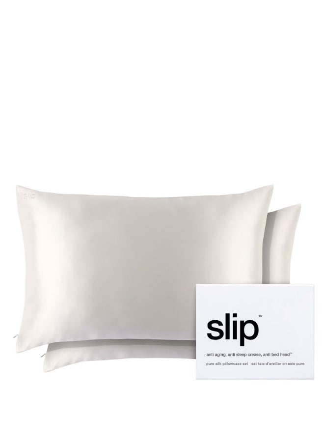 Slip Silk Pillowcase - Queen - White - Image 1