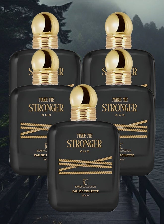 فانسي كوليكشون 5 قطع عطر ميك مي سترونغِر عود للرجال 100 مل - Image 1