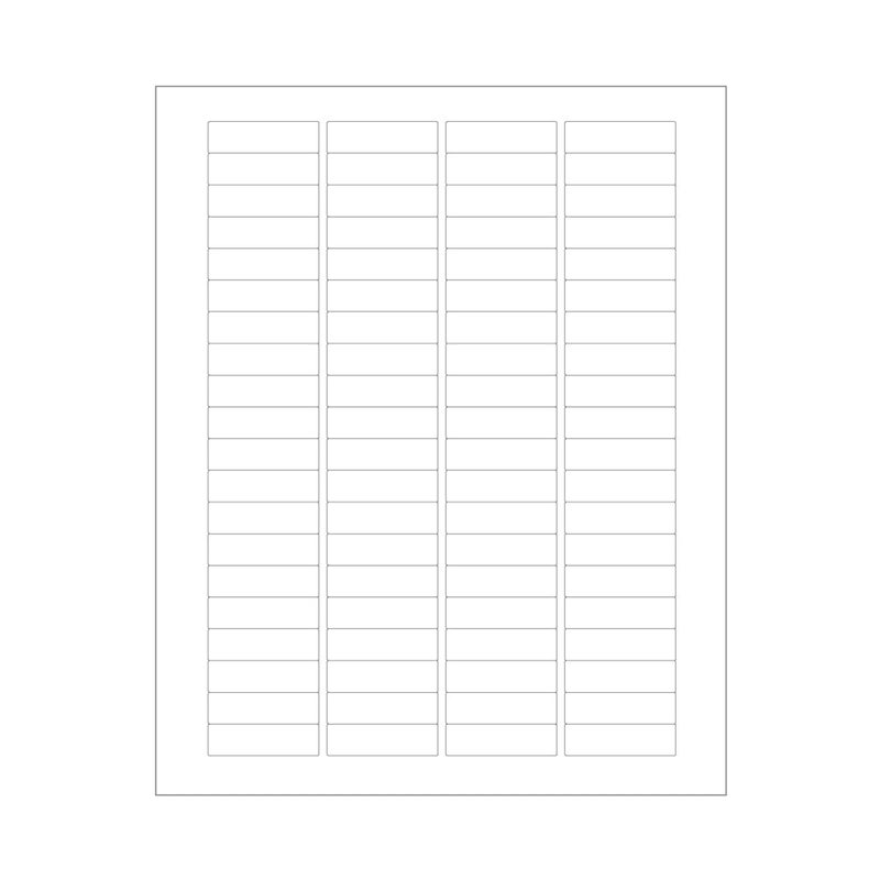 ChromaLabel 0.50 x 1.75 Inch Printable Labels, Compatible with Laser and Inkjet Printers, 2000 Stickers per Pack, 25 Sheets, White - Image 1