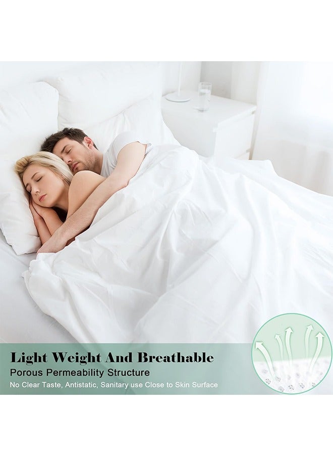 1 Pack (4 PCS) Disposable Bed Sheets for Travel Set with Quilt Cover & Pillowcases - Compatible with Most Hotel Beds - Travel Accessories Travel Essentials for Hotel, Cruise & More - Image 5