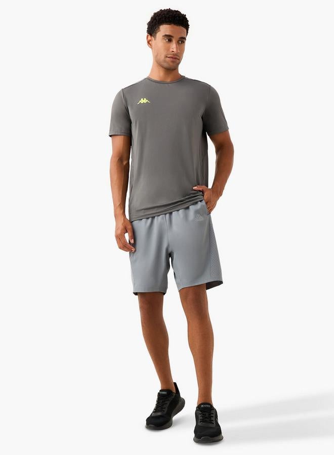 Kappa Logo Print Shorts with Mesh Accent - Image 2