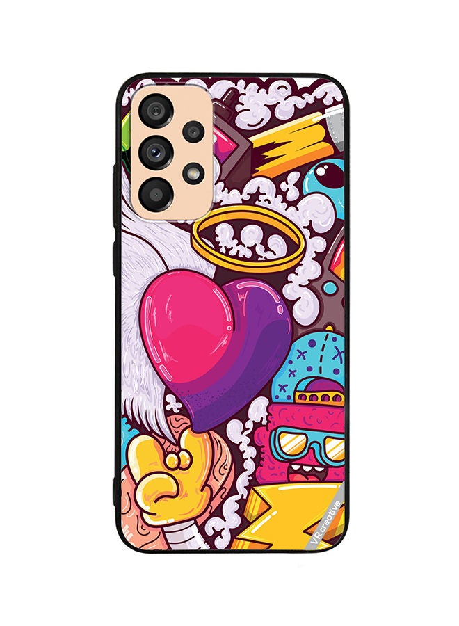 VR CREATIVE Protective Case Cover For Samsung Galaxy A73 5G Graphitti Design Multicolour - Image 1