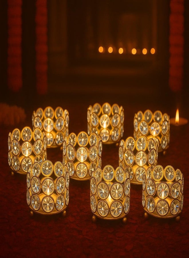 CentraLit Tealight Candle Holder Votives Bowl for Home Decoration, Christams Diya Diwali Decoration Lights Centerpieces for Wedding Home Party Table Decor (Gold (Pack of 10)) - Image 5