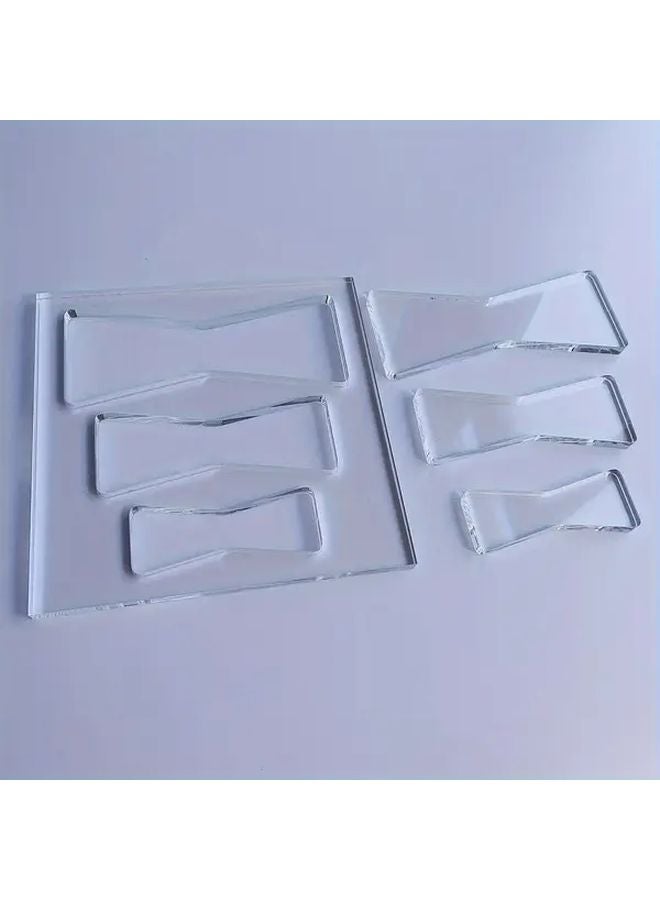Model A PET Transparent Acrylic Bow Shaped Router Template Set For Woodworking - Image 1